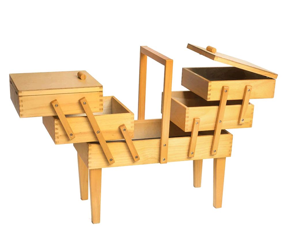 Milward Sewing Box Cantilever - Pine 21.2 x 41.9 x 44.7cm