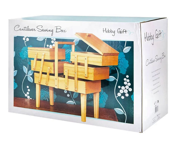 Milward Sewing Box Cantilever - Pine 21.2 x 41.9 x 44.7cm