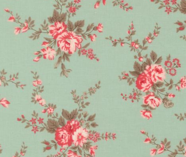 Lyda Rose Main Floral - Sky - 0.1m