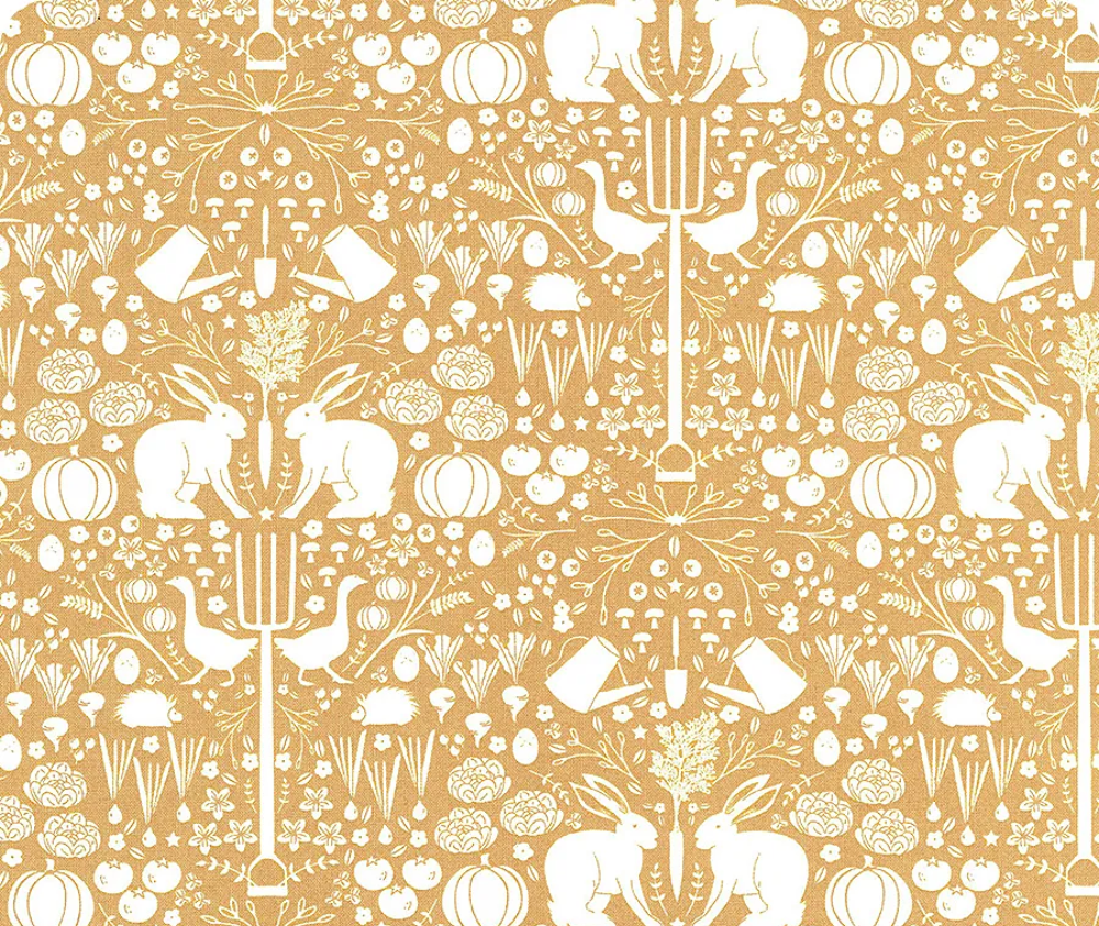 Midnight in the Garden 100% Cotton Fabric - 10cm Increments