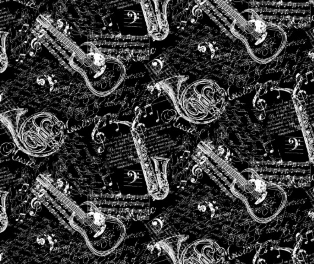 Musical Instruments Black - 0.1m