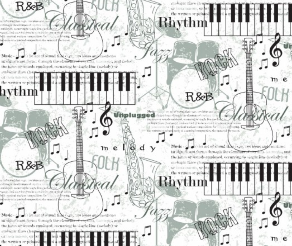 Music Montage White  - 0.1m