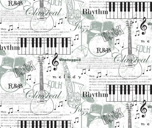 Music Montage White  - 0.1m