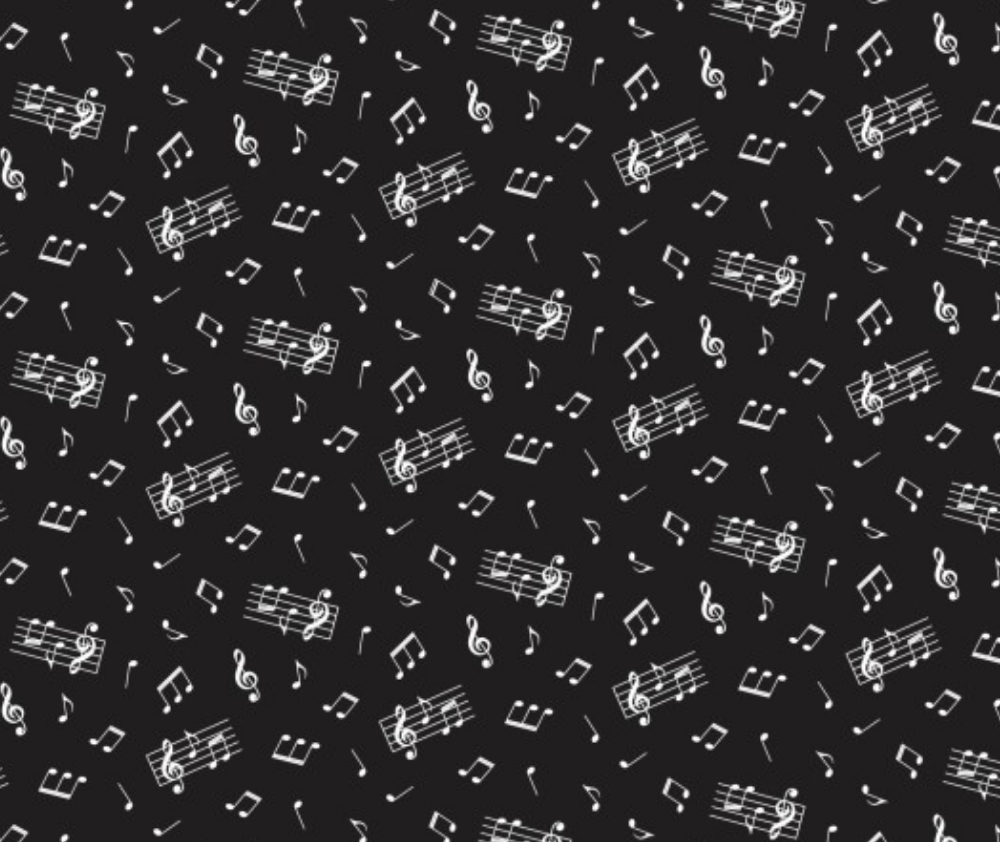 Music Notes Black - 0.1m