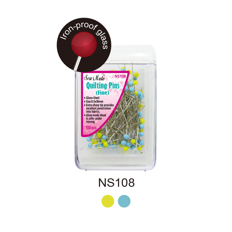 Sew Mate Fine Quilting Glass Headed Pins 0.5mm X 36mm