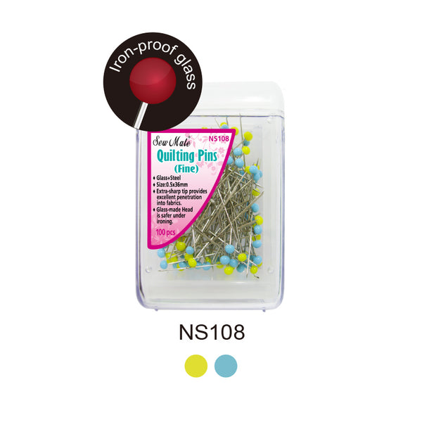 Sew Mate Fine Quilting Glass Headed Pins 0.5mm X 36mm
