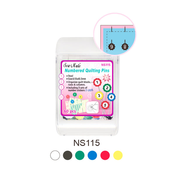 Sew Mate Numbered Quilting Pins