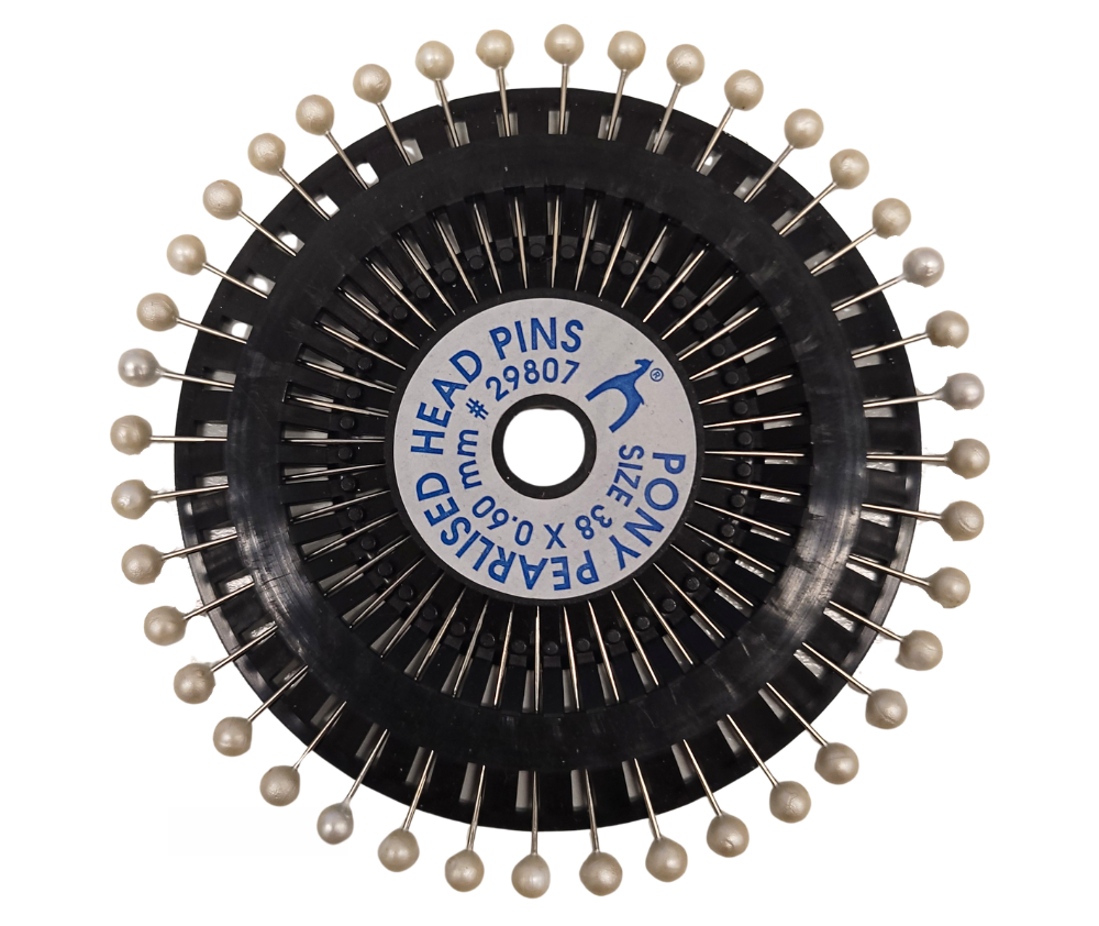 Pony Rosette Pearlised Pins x40 - Cream
