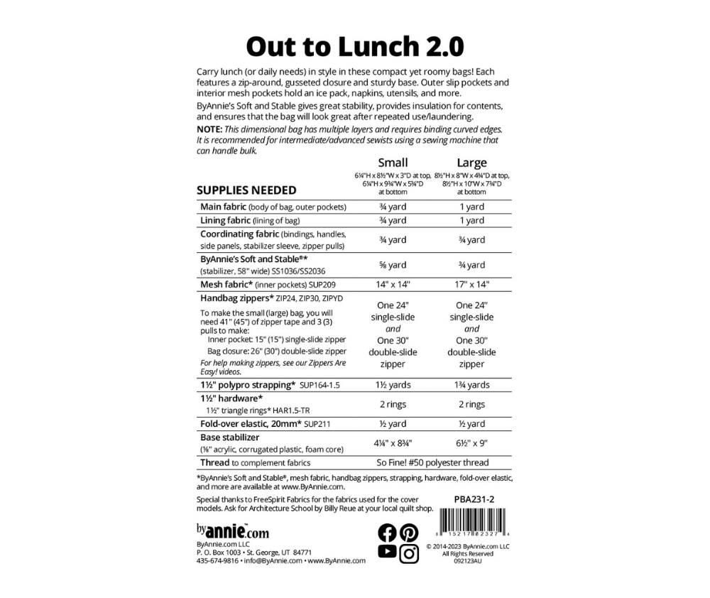 Out to Lunch 2.0 - ByAnnie Pattern