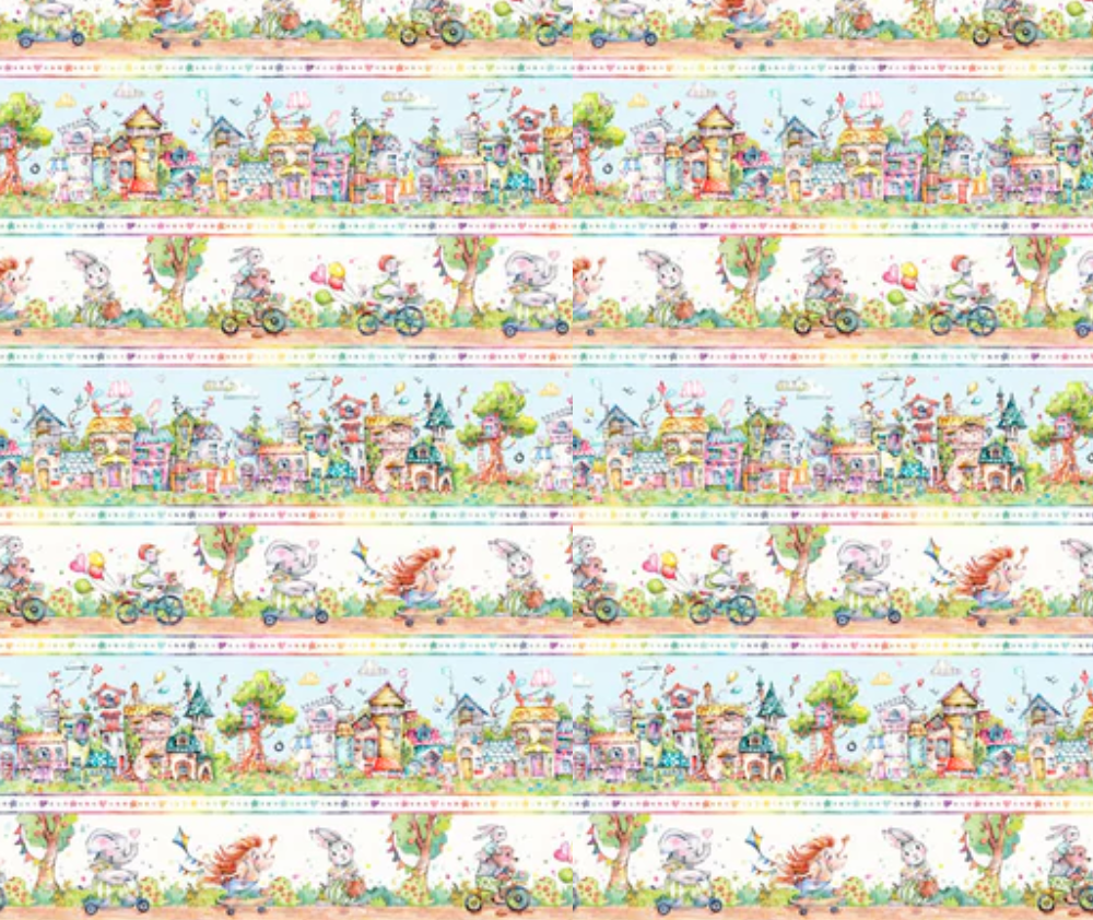 Whiskerville Border Print