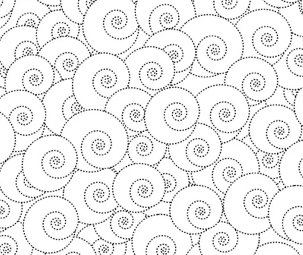 Salt and Pepper Black Swirls on White