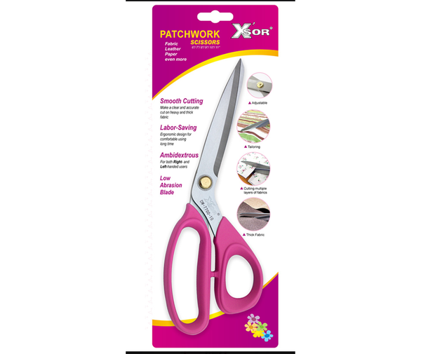 Patchwork Scissors 10" - Pink Handle