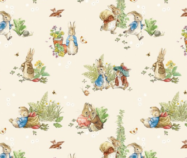 Peter Rabbit & Benjamin Bunny Cream - 0.1m