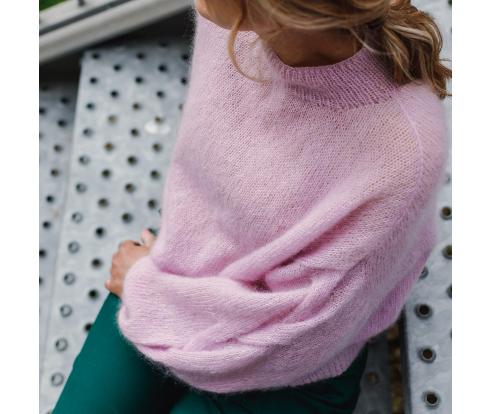 Plait Sleeve Sweater Knitting Pattern by Purl Foundry