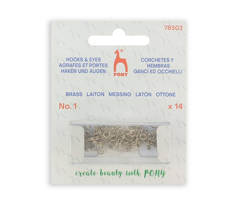 Pony Hooks & Eyes 9mm Nickel