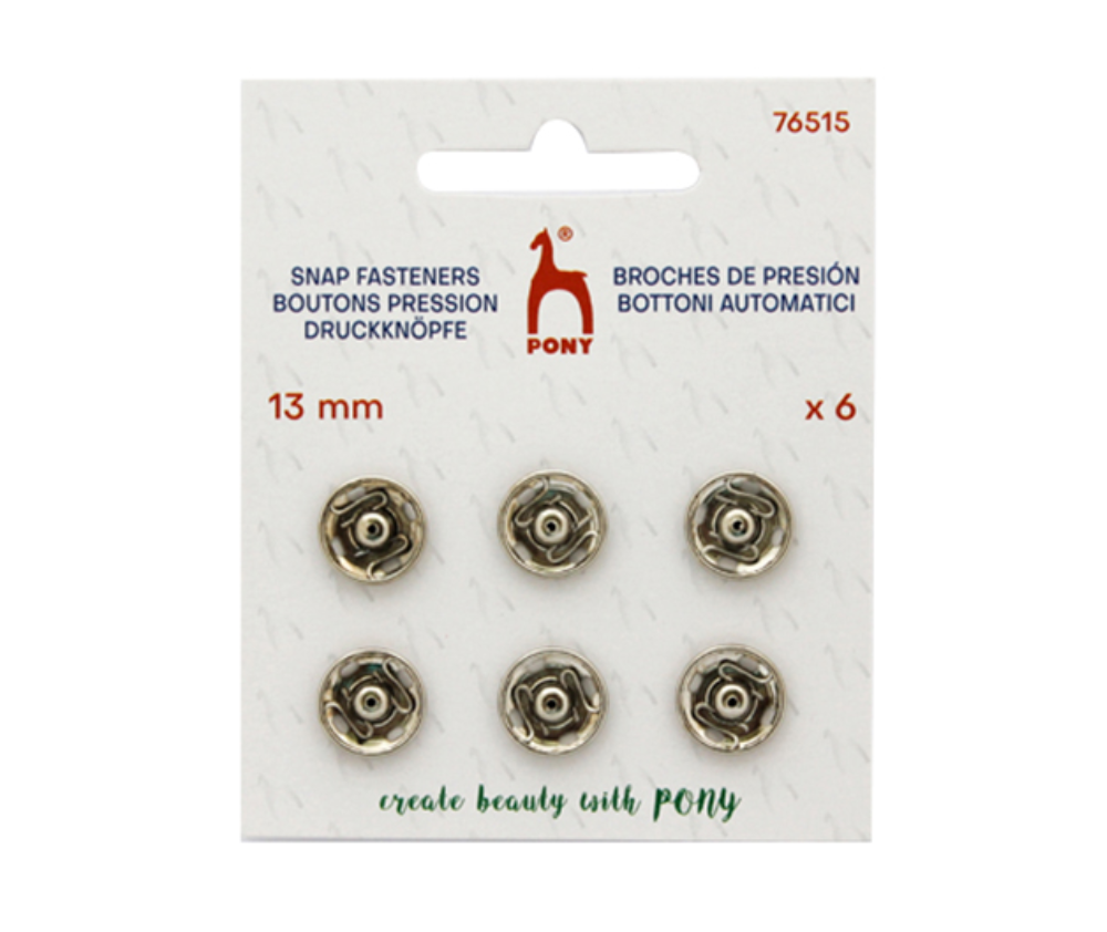 Pony Snap Fasteners – Nickel