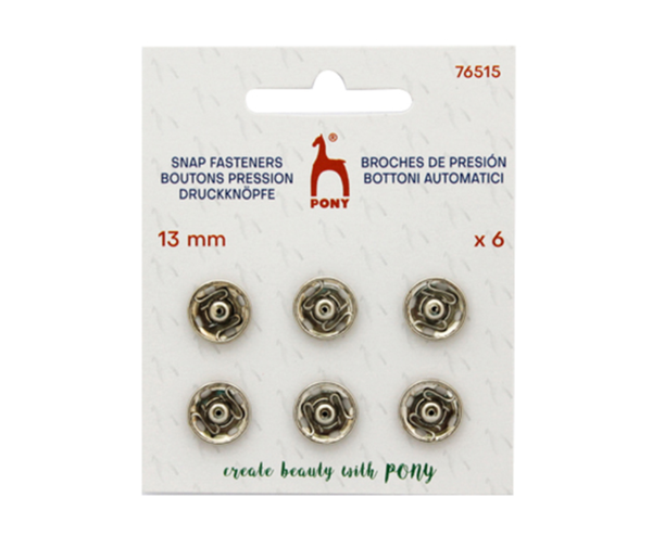 Pony Snap Fasteners – Nickel