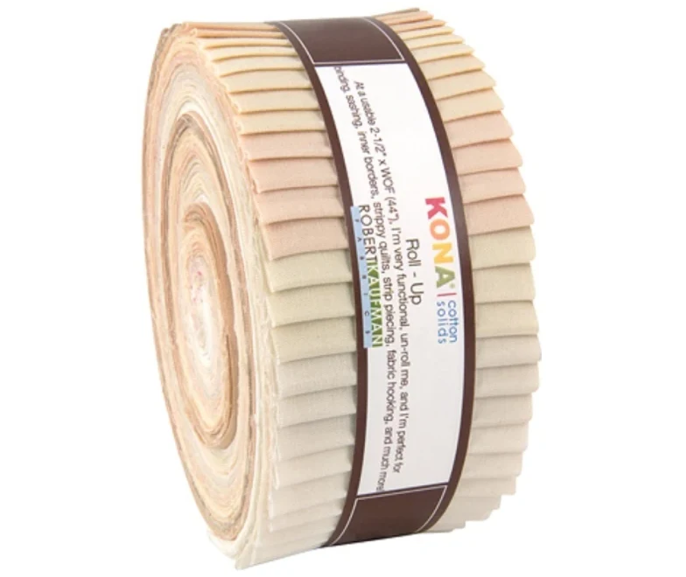 Not Quite White 40-Piece Roll Up - Kona Cotton