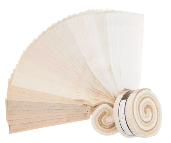 Not Quite White 40-Piece Roll Up - Kona Cotton