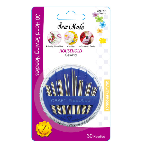 Household Needles-30pcs Hand Sewing Needles, Sharp Tip