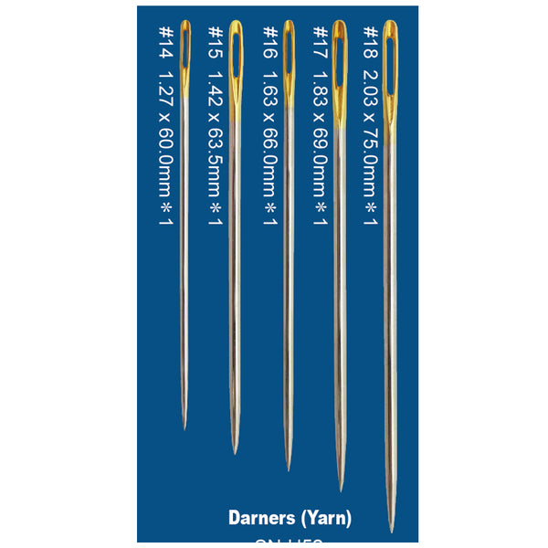 Household Needles-Darners (Yarn), Sharp Tip