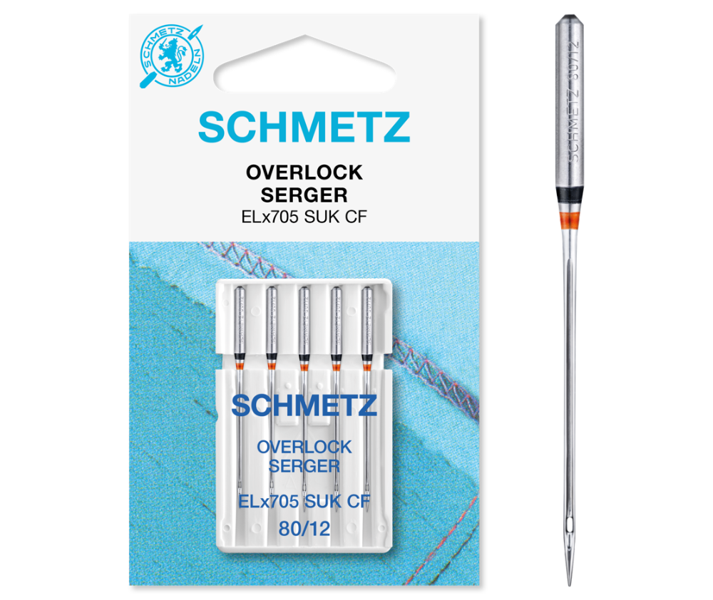Schmetz Domestic Overlocker Needles ELx705 SUK-80/12