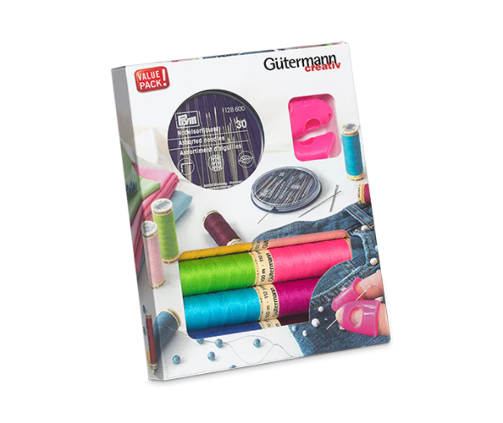 Gutermann Sew All Set 100m with Needles & Needle Grippers