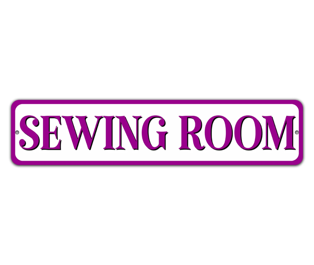 Sewing Room Aluminum Sign