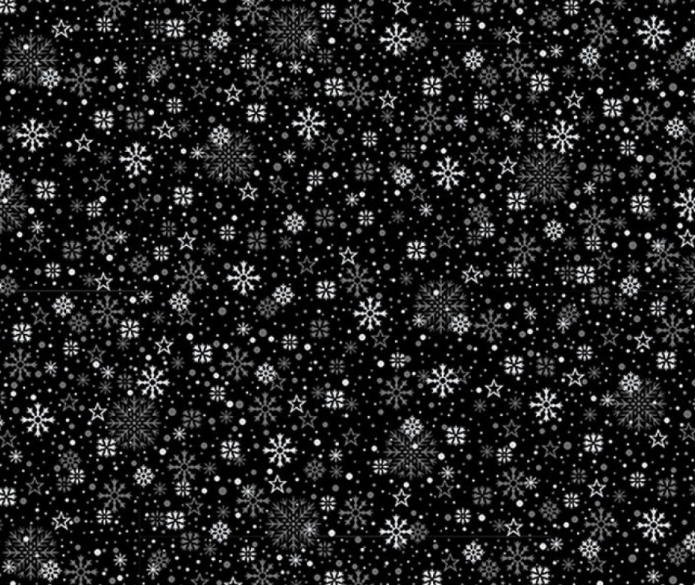 Stars and Snow Flakes - Onyx/Silver - 0.1m