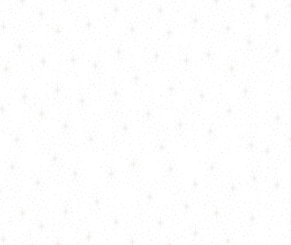 Stof Christmas - Stars and Spotty - White/White