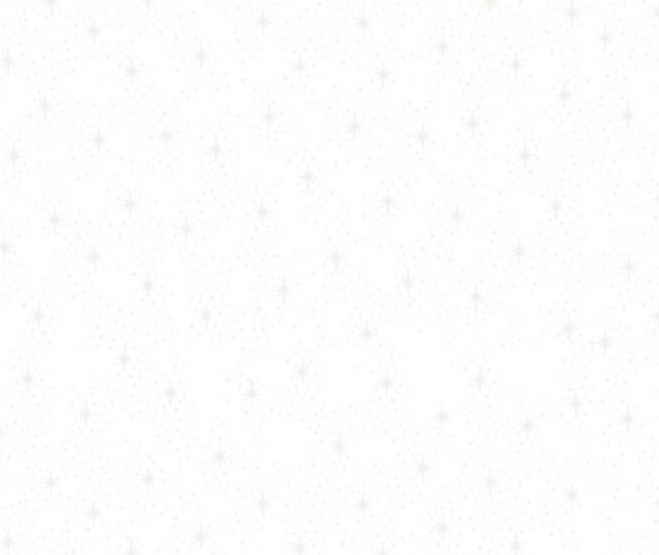 Stof Christmas - Stars and Spotty - White/White