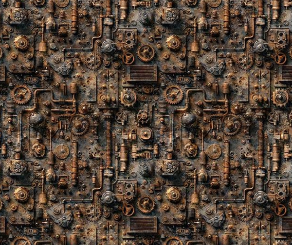 Steam and Steel Train Mechanical Rust  - 0.1m