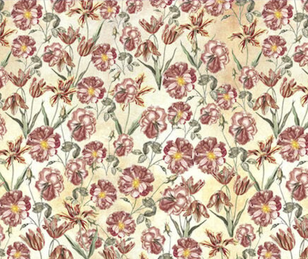 Cassically Yours - Flowers Red/Purple - 0.1m