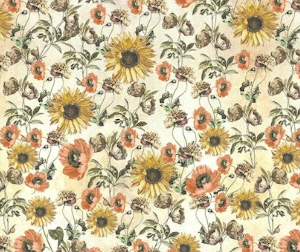 Cassically Yours - Flowers Yellow/Orange - 0.1m
