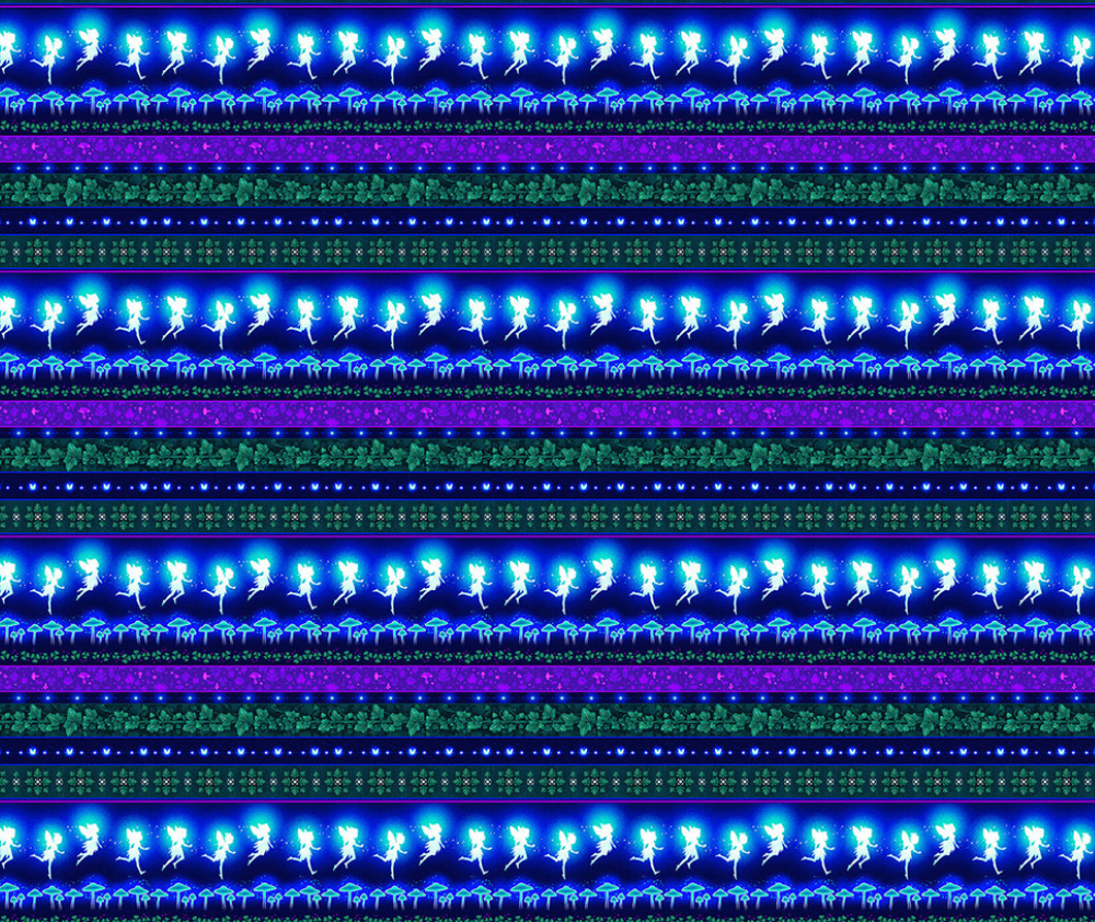 Summer Night Soiree - Glow in the Dark 100% Cotton Fabric - 10cm Increments