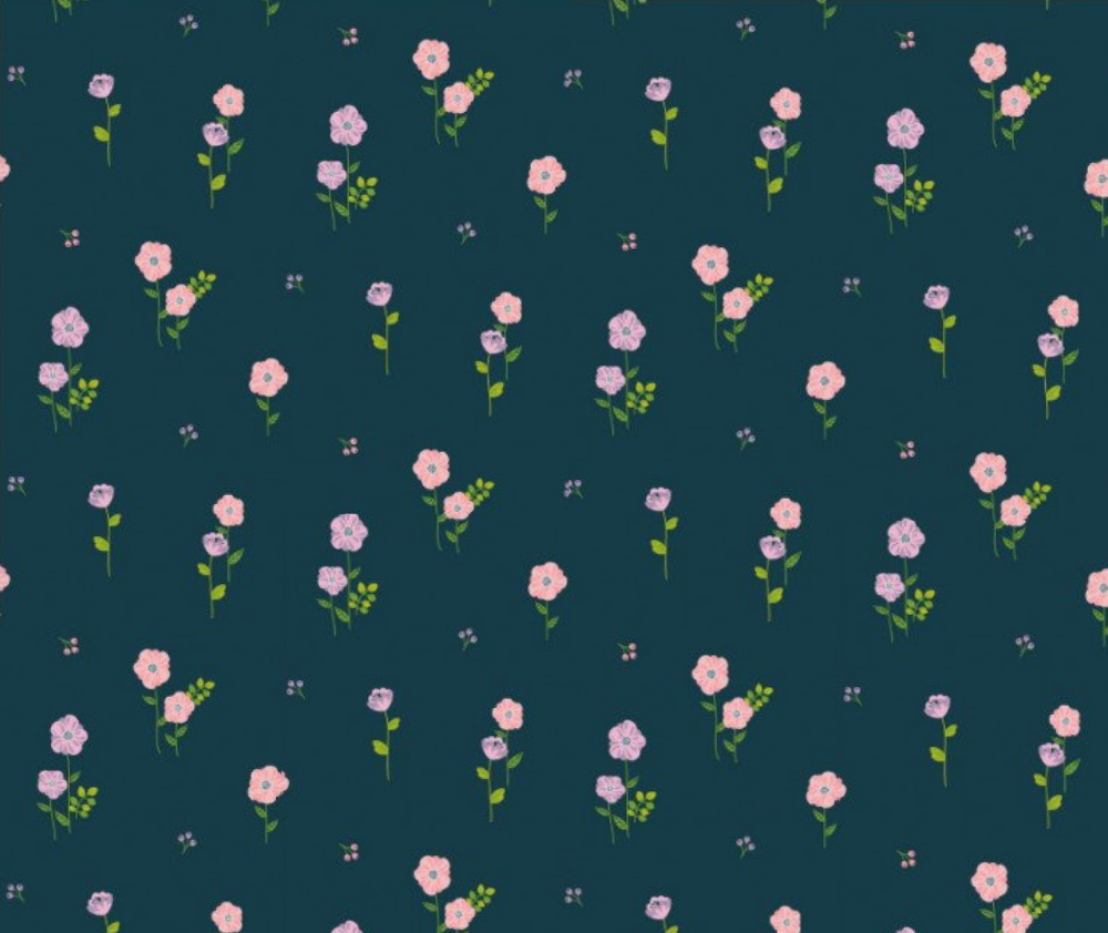 Sunshine  Stems 100% Cotton Fabric