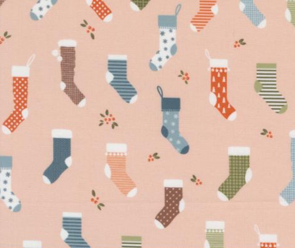 Sweet Stockings Bubblegum - 0.1m 100% Cotton Fabric