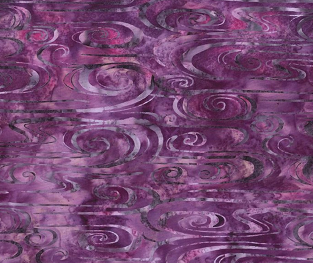 Bali Batik Swirls Plum - 0.1m