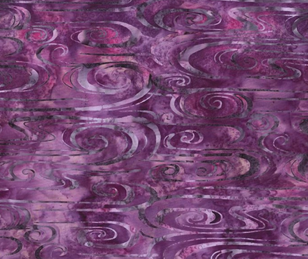 Bali Batik Swirls Plum - 0.1m