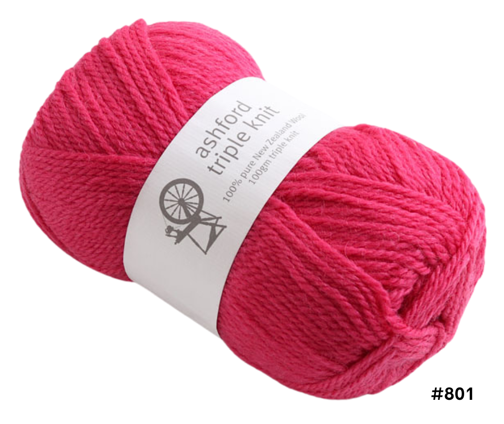 Ashford Triple Knit 12ply 100% NZ Wool - Various Colours