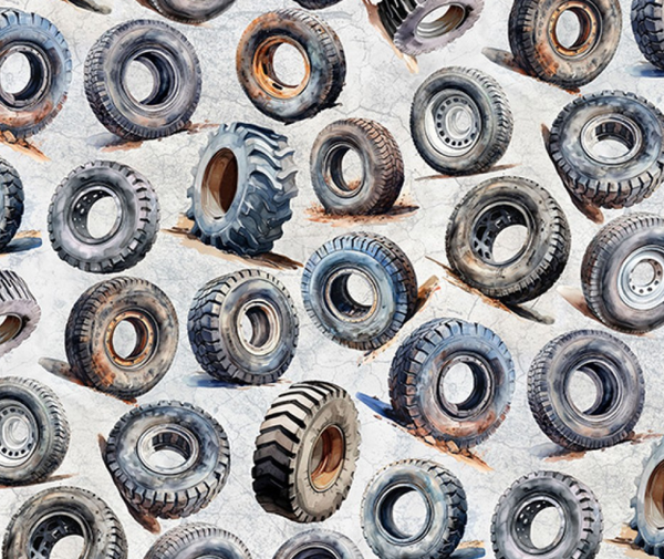 Truck Tyres Light Grey - 0.1m