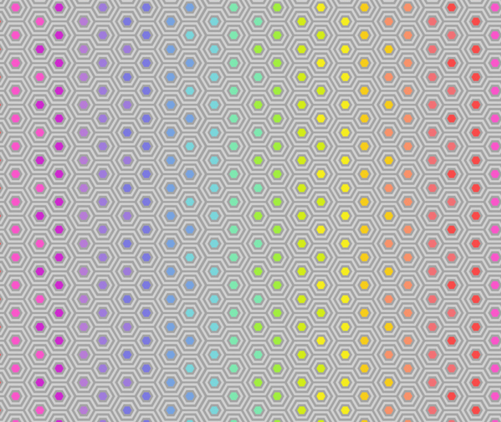 Tula Pink Hexy Rainbow Dove - 0.1m