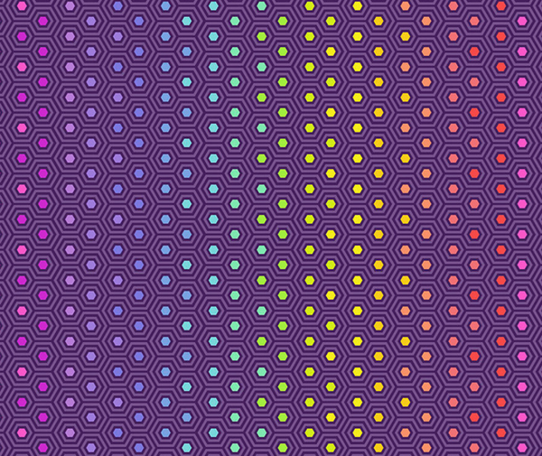 Tula Pink - Hexy Rainbow Starling - 0.1m 100% Cotton Fabric
