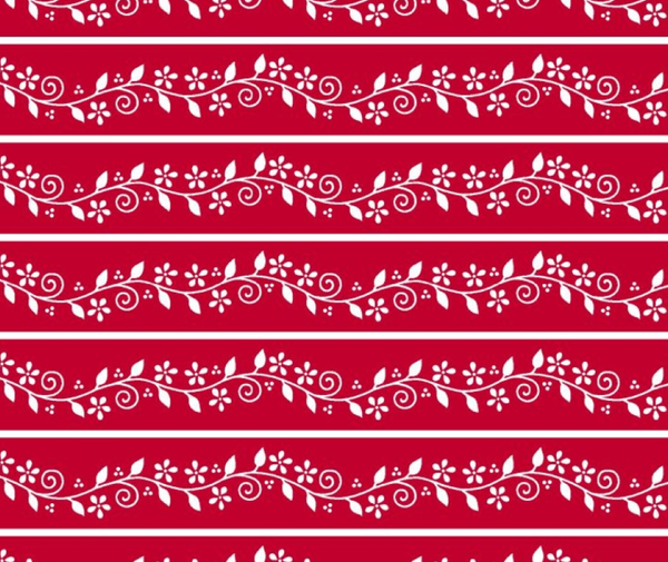 Viney Stripe Red - 0.1m