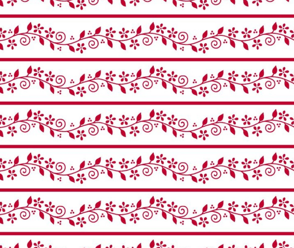 Viney Stripe White - 0.1m