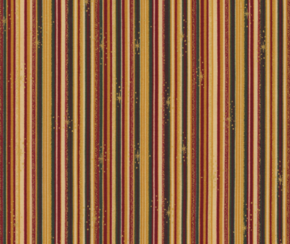 We Love Christmas - Stripes - Multi - 100% Cotton - 10cm Increments