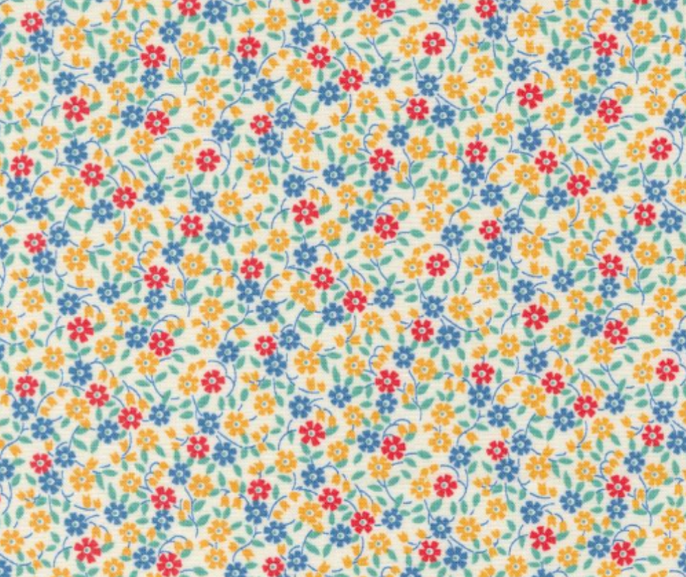 1930s Playtime Vibing Vines Multi 100% Cotton - 10cm Increments
