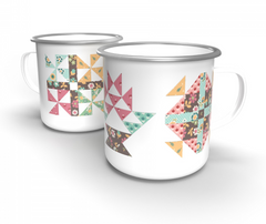 Quilters Tin Mug By Lori Holt