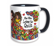 She Who Loves to Quilt - 325ml Mug