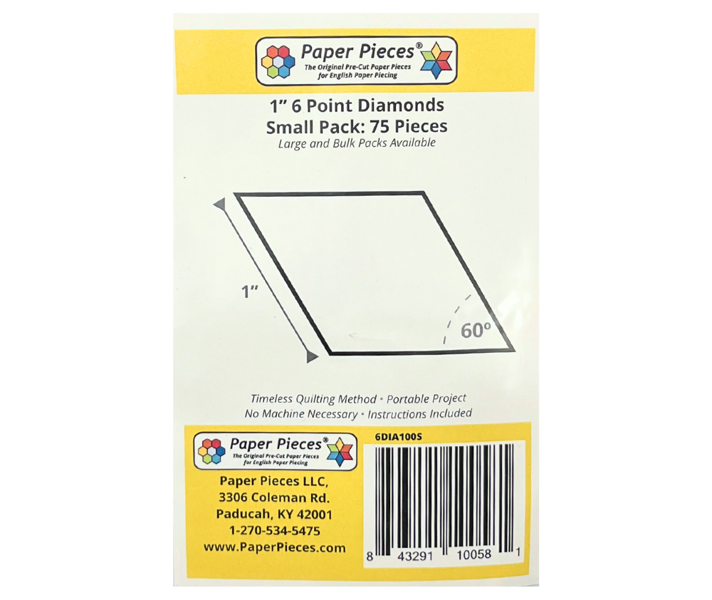 Paper Pieces - 6 Pointed Diamond 1" - x75